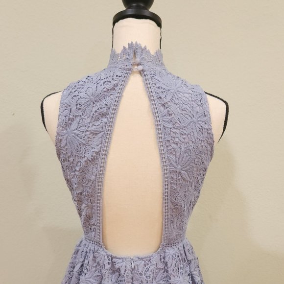Lavender Crocheted Lace  Dress - Picture 7 of 7